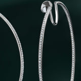 Diamond Sade Hoop Earrings - Iconic