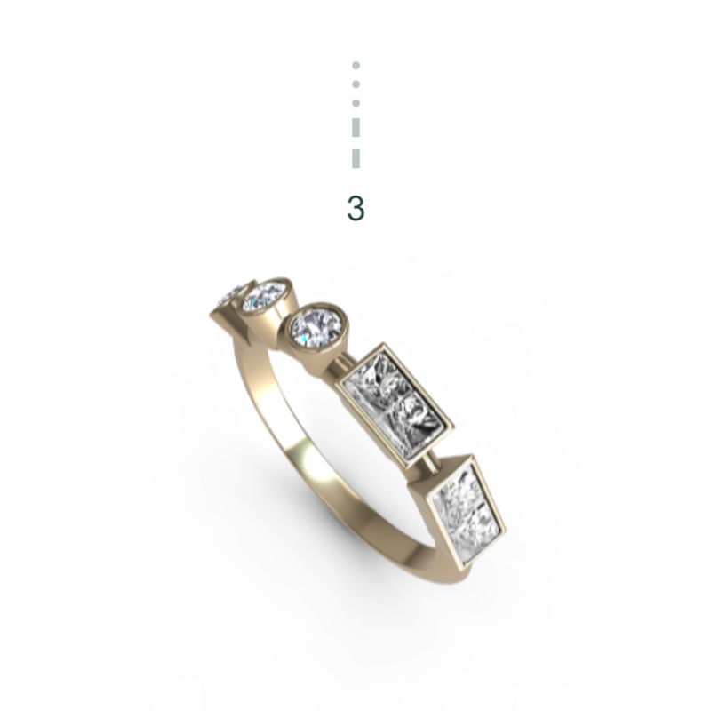 “3” Amanti Rings - 18ct Yellow Gold