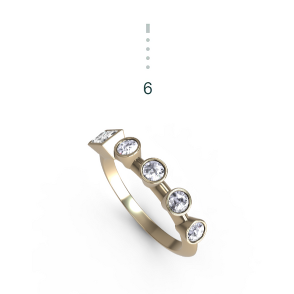 “6” Amanti Rings - 18ct Yellow Gold