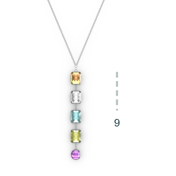 "9" Aquafiore Pendant - Silver