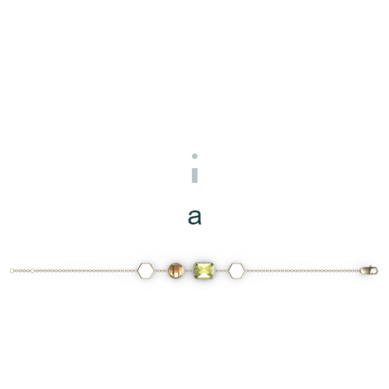 "A" Aquafiore Bracelet – 18ct Yellow Gold