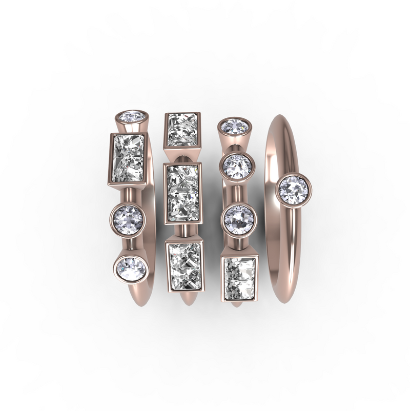 “LOVE” Amanti Rings - Rose Gold