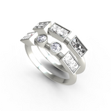 “XO” Amanti Rings - Platinum