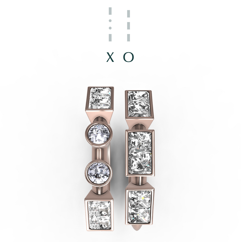 “XO” Amanti Rings - Rose Gold