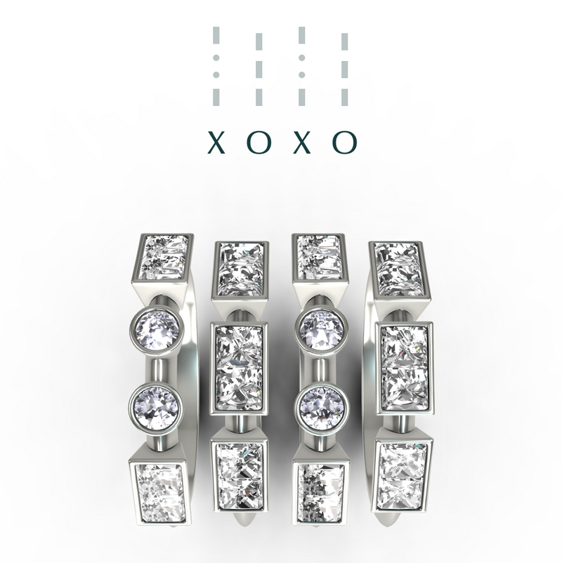 “XOXO” Amanti Rings - Platinum