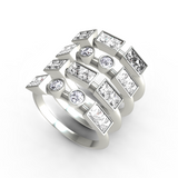 “XOXO” Amanti Rings - Platinum