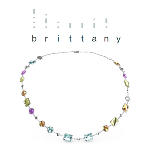 "BRITTANY" Aquafiore Necklace - Silver