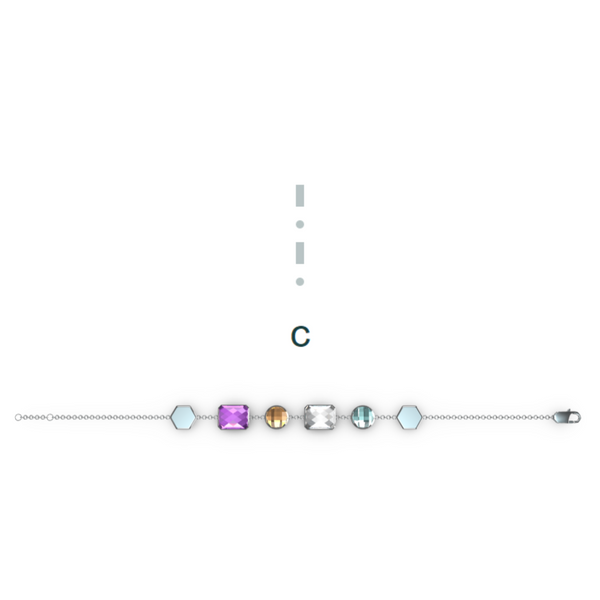 "C" Aquafiore Bracelet – Silver