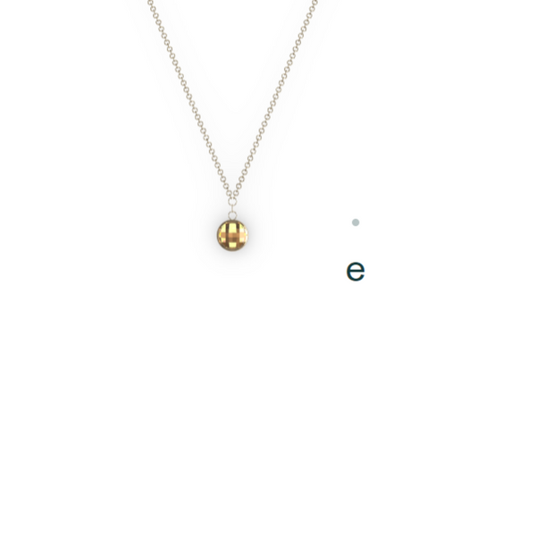 "E" Aquafiore Pendant - 18ct Yellow Gold