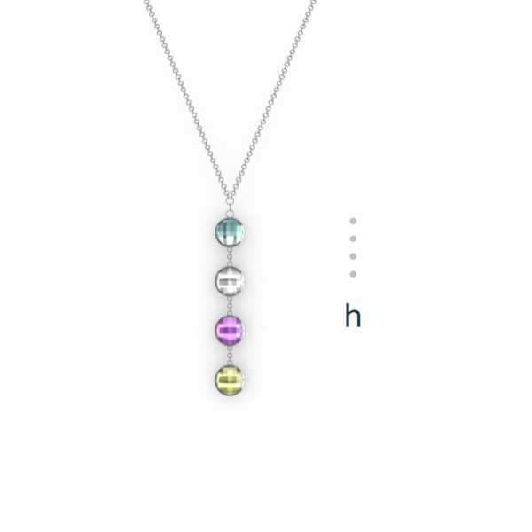 "H" Aquafiore Pendant - Silver