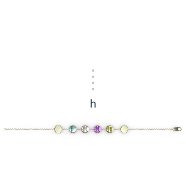 "H" Aquafiore Bracelet – 18ct Yellow Gold