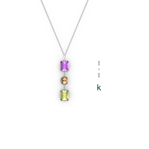 "K" Aquafiore Pendant - Silver