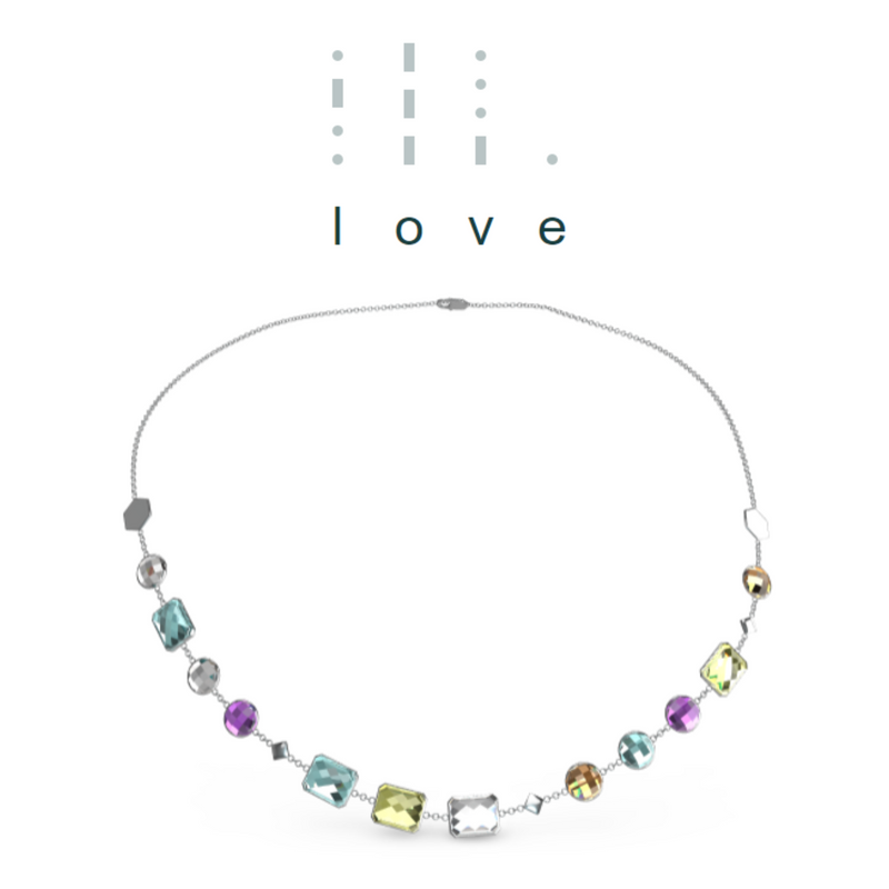 "LOVE" Aquafiore Necklace - Silver