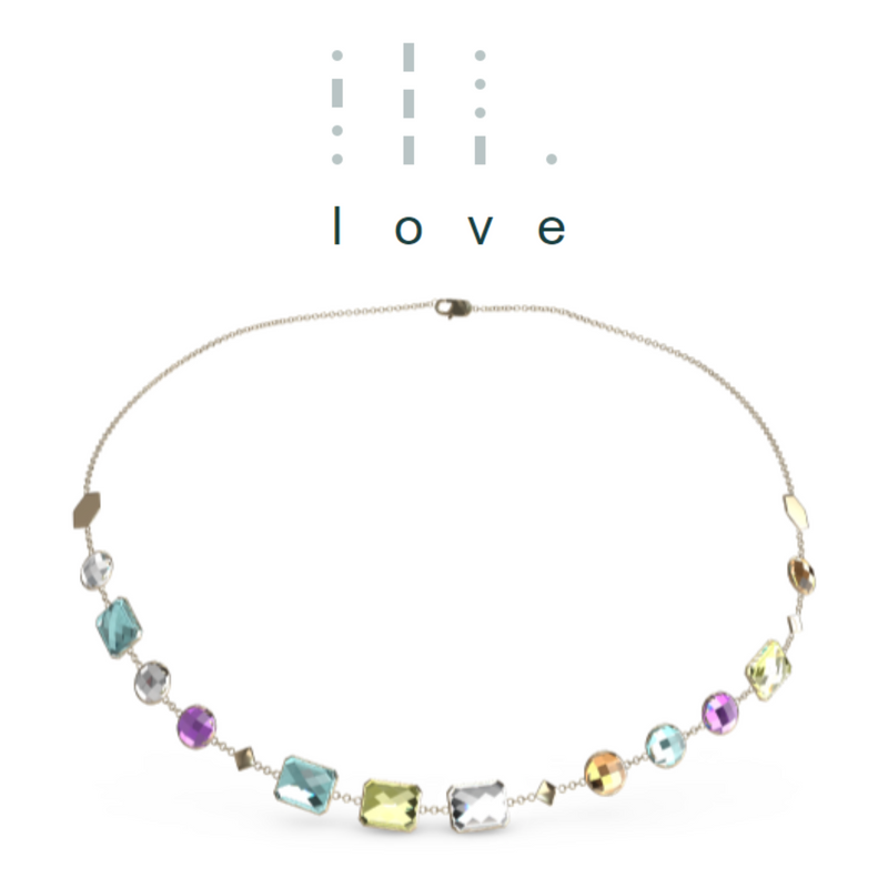 "LOVE" Aquafiore Necklace - 18ct Yellow Gold