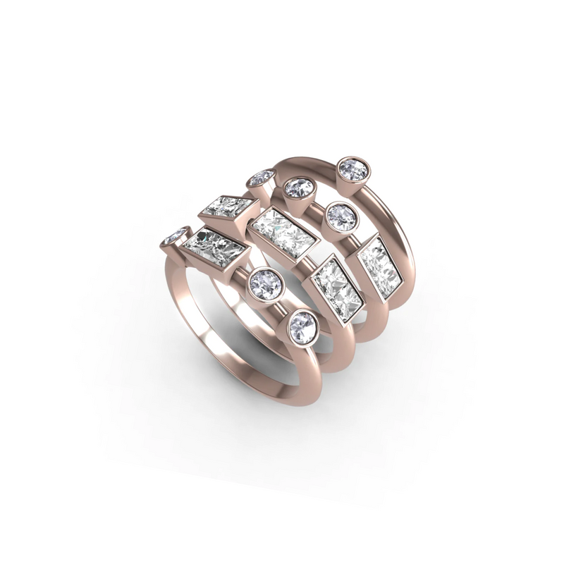 “LOVE” Amanti Rings - Rose Gold