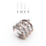 “LOVE” Amanti Rings - Rose Gold