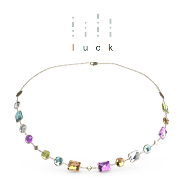 "LUCK" Aquafiore Necklace - 18ct Yellow Gold