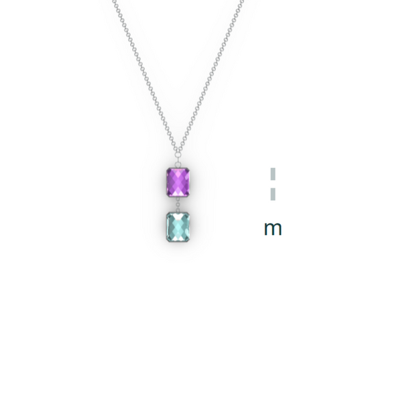 "M" Aquafiore Pendant - Silver