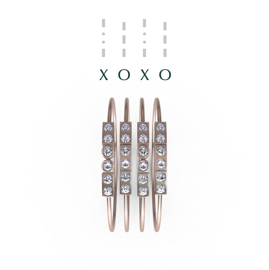 “XOXO” Mayfair Rings - Rose Gold
