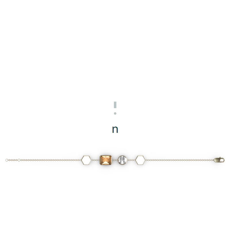 "N" Aquafiore Bracelet – 18ct Yellow Gold