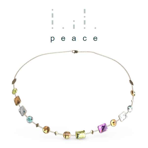 "PEACE" Aquafiore Necklace - 18ct Yellow Gold