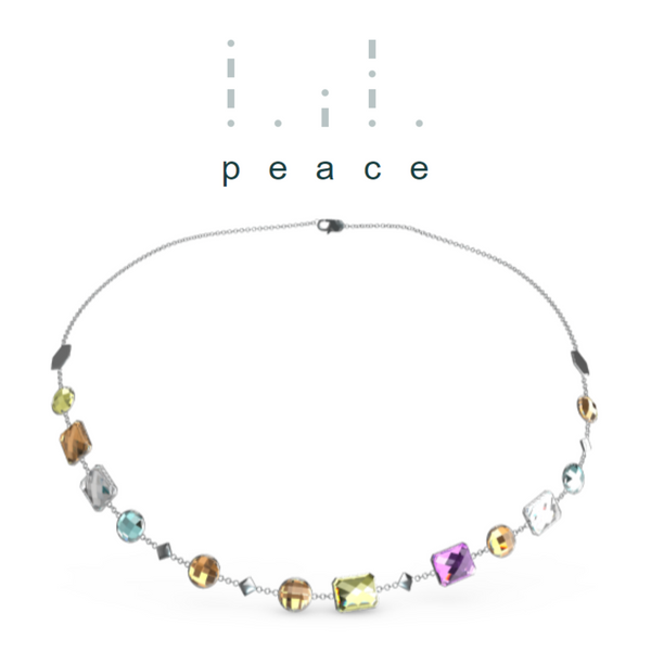 "PEACE" Aquafiore Necklace - Silver