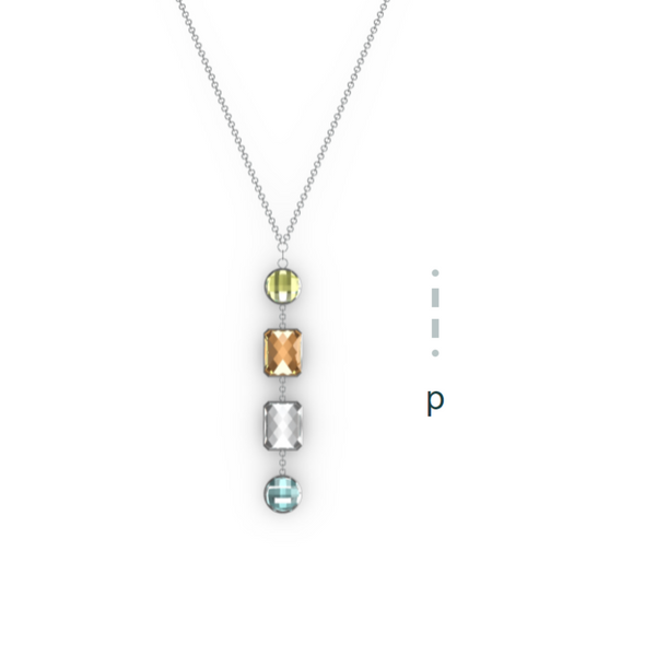 "P" Aquafiore Pendant - Silver