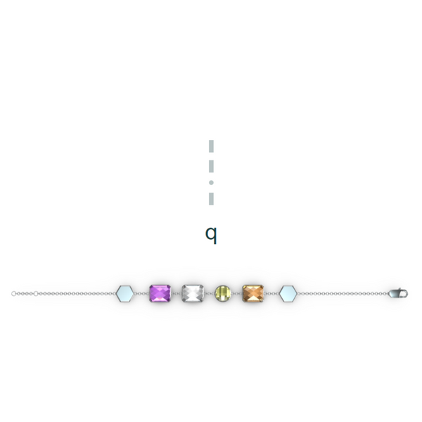 "Q" Aquafiore Bracelet – Silver