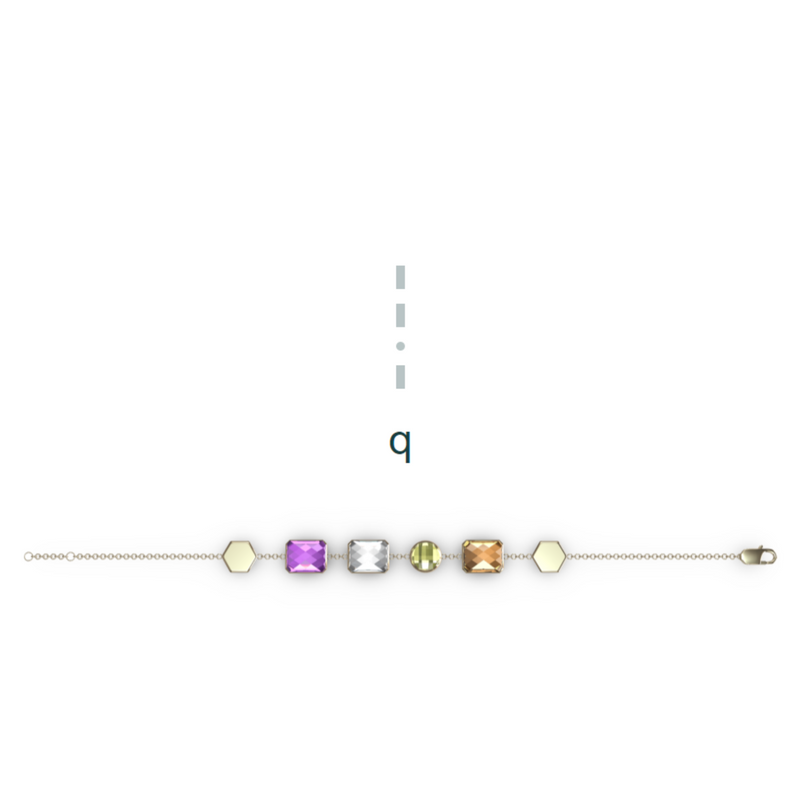 "Q" Aquafiore Bracelet – 18ct Yellow Gold