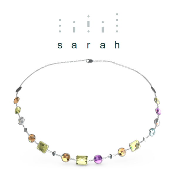 "SARAH" Aquafiore Necklace - Silver