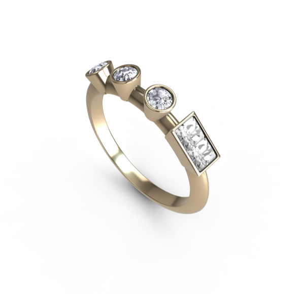 “v” Amanti Rings - 18ct Yellow Gold