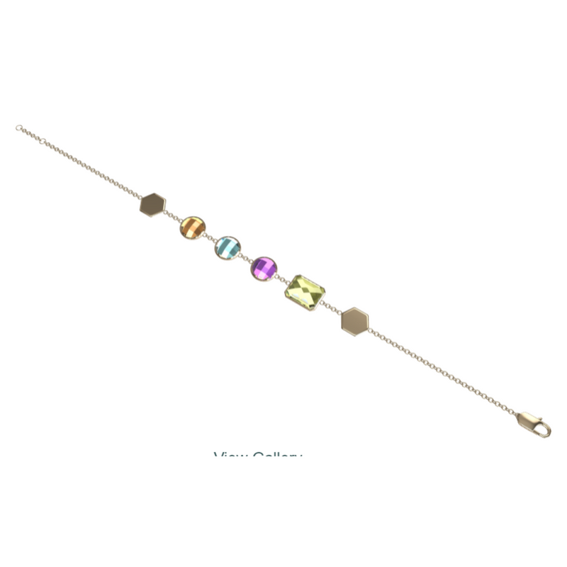 "V" Aquafiore Bracelet – 18ct Yellow Gold