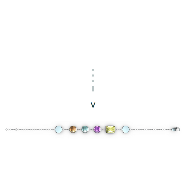 "V" Aquafiore Bracelet – Silver