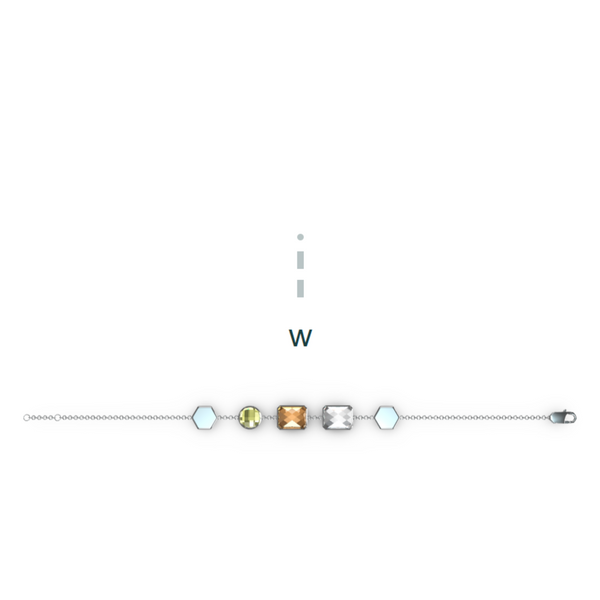 "W" Aquafiore Bracelet – Silver