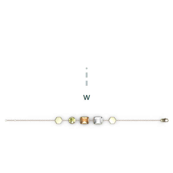 "W" Aquafiore Bracelet – 18ct Yellow Gold
