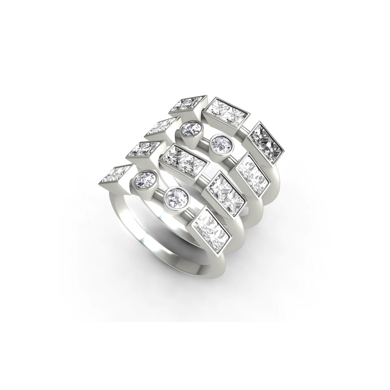 “XOXO” Amanti Rings - Platinum