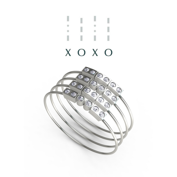 “XOXO” Mayfair Rings - Platinum