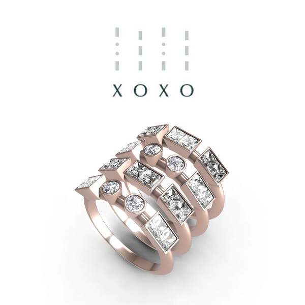 “XOXO” Amanti Rings - Rose Gold