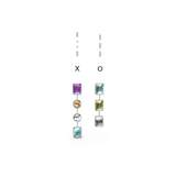"XO" Aquafiore Earrings - Silver