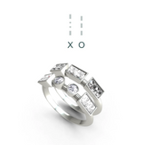 “XO” Amanti Rings - Platinum