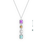 "X" Aquafiore Pendant - Silver