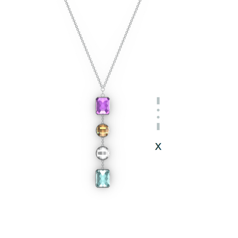 "X" Aquafiore Pendant - Silver