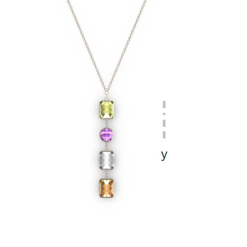 "Y" Aquafiore Pendant - 18ct Yellow Gold