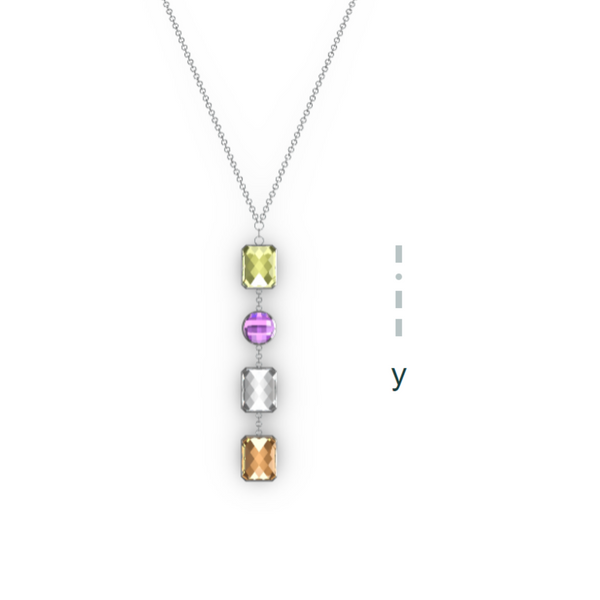 "Y" Aquafiore Pendant - Silver