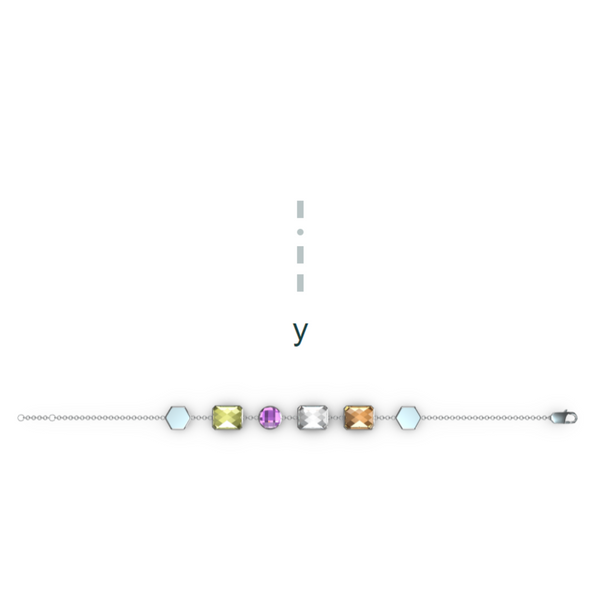 "Y" Aquafiore Bracelet – Silver