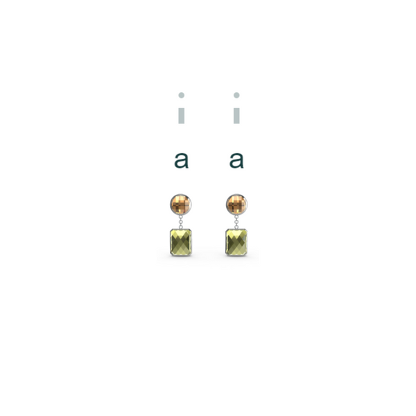 "A" Aquafiore Earrings - Silver