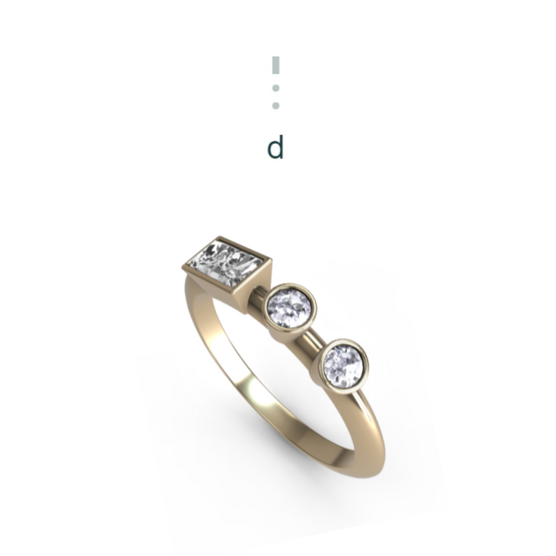 “d” Amanti Rings - 18ct Yellow Gold