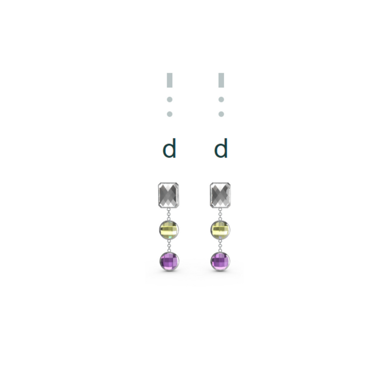 "D" Aquafiore Earrings - Silver
