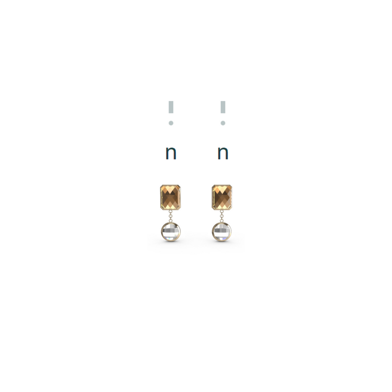 "N" Aquafiore Earrings - 18ct Yellow Gold