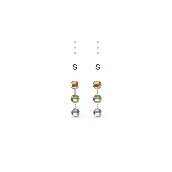 "S" Aquafiore Earrings - Silver